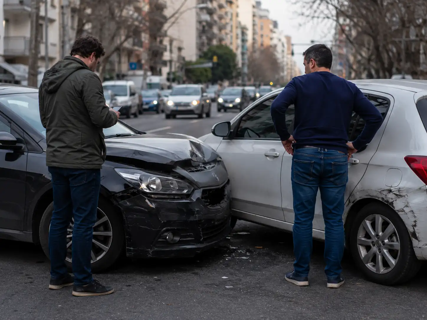 Abogados especialistas en accidentes de auto y choques vehiculares en CABA, GBA y Argentina, colisiones desde atrás, colisiones laterales en cruces, choques múltiples en autopistas (Acceso Oeste, General Paz, Panamericana, Riccheri), conductor sin seguro y vehículos fugados. Reclamo de daños y perjuicios con citación en garantía a la aseguradora.