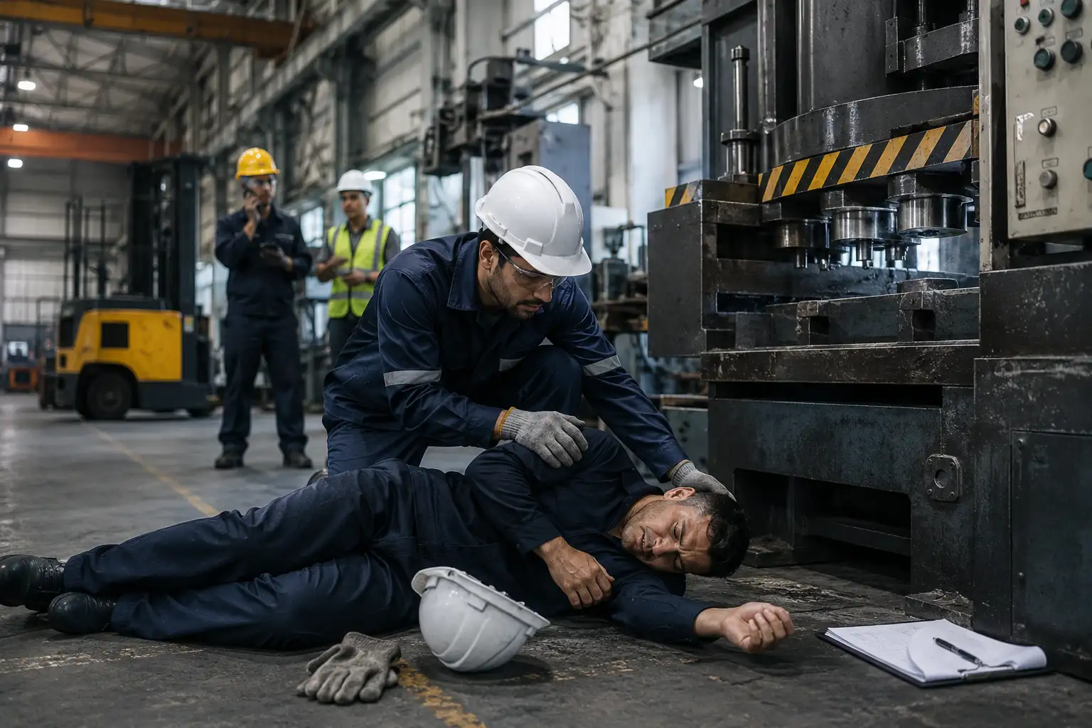 Abogado de accidentes laborales en fábricas, obras de construcción y parques industriales de La Matanza, Morón, Ramos Mejía, San Justo y Zona Oeste del Gran Buenos Aires, atrapamientos en prensas, caídas desde andamios, electrocuciones y traumatismos por máquinas en movimiento bajo el régimen de la Ley 24.557.