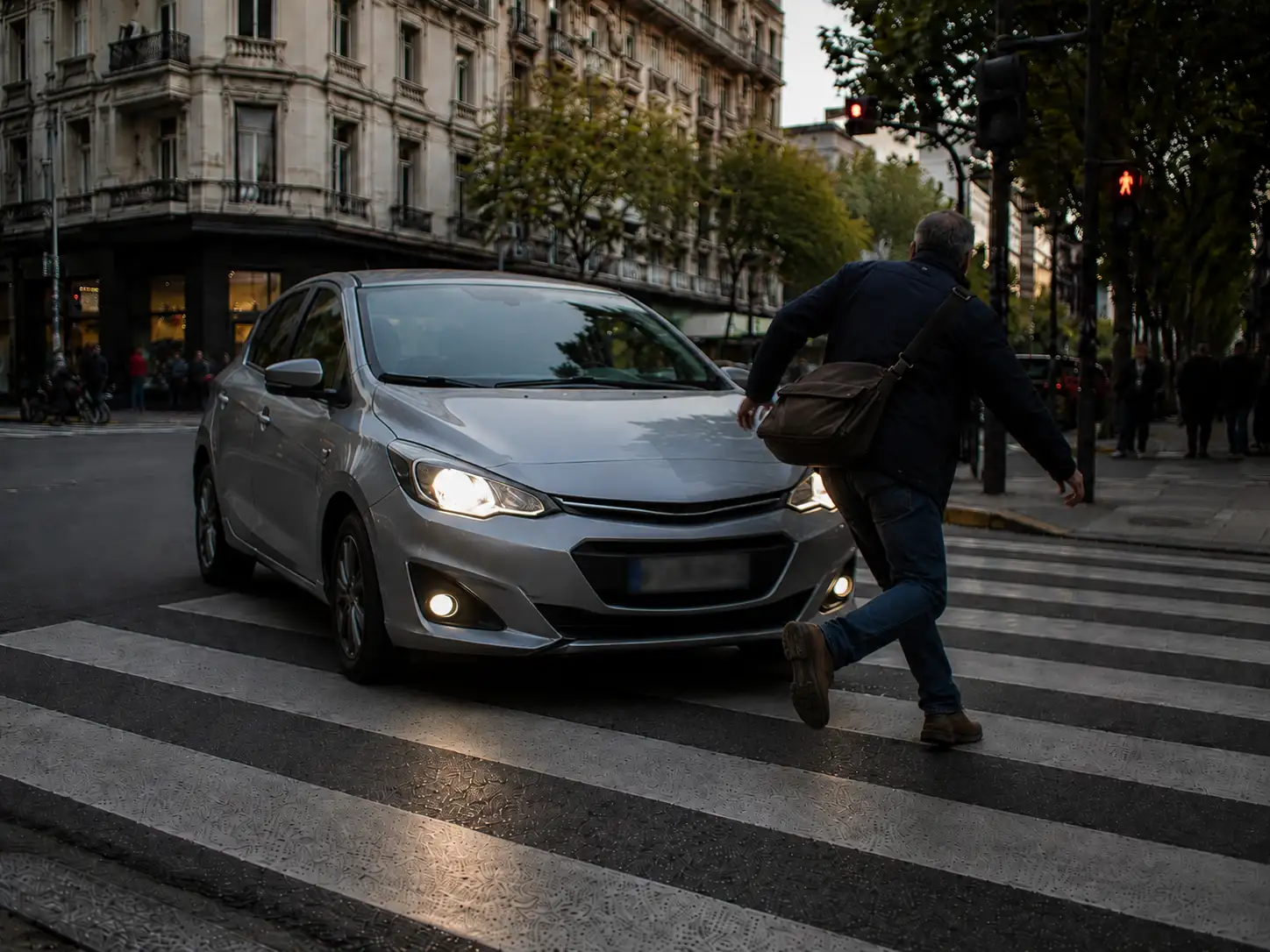 Atropello de peatón en senda peatonal o cruce señalizado en Buenos Aires, presunción muy fuerte de responsabilidad del conductor. Prioridad del peatón, semáforo en su favor, deber intensificado de cuidado del conductor. Reclamo por lesiones, incapacidad y daño moral